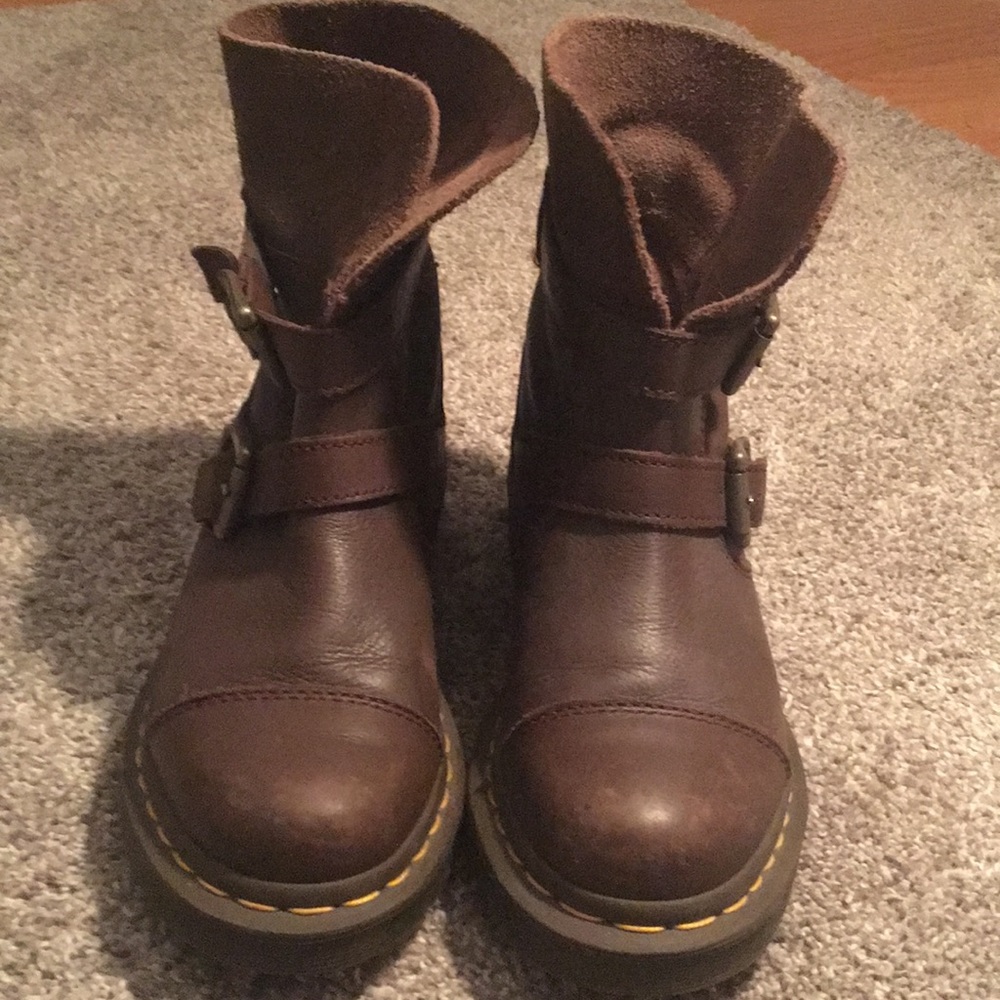 brown doc martens
